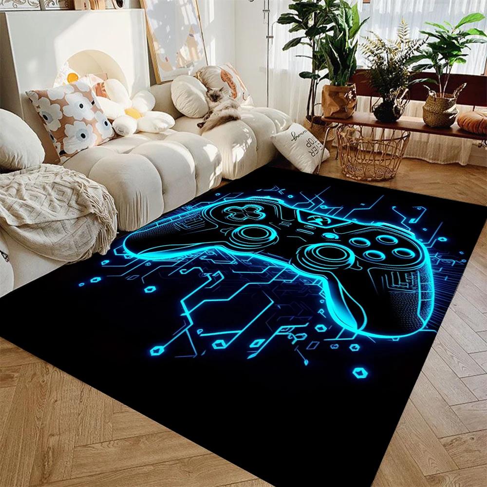 2025 New Gaming Carpet for Boys Room Gamer Casual Controller Design Rug for Game Room Bedroom Decor Non-slip Washable Floor Mat