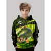 Autumn 3D Creative Fish Pattern Printed Hoodies Fashionable Casual Sports Long Sleeved Children's Boy Hooded Sweatshirts