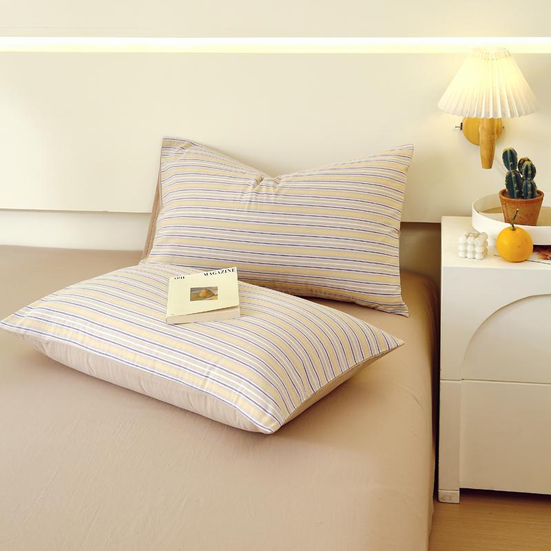 

Cotton 2pcs Pillowcases Household Bedding Decorative Grid stripe Series Pillow Cover Wedding Super Gentle Pillow Case 48x74cm 2pcs