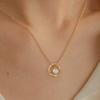 Trendy 925 Sterling Silver Gold Plated Pearl Pendant Choker Necklace Freshwater Pearl Pendant Necklaces Chain