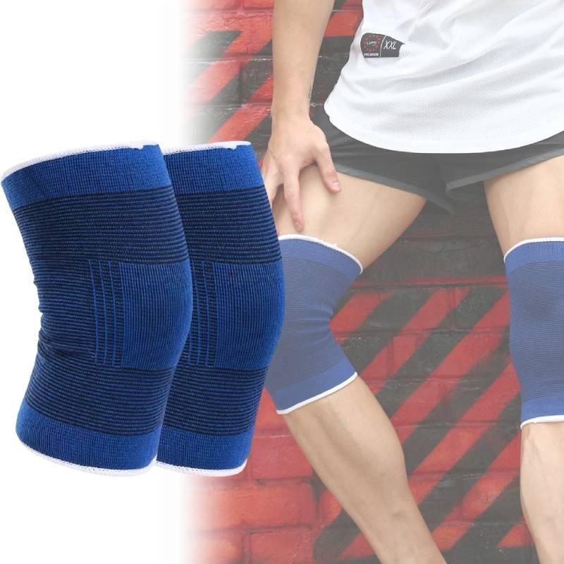 Blue Knitted Knee Brace Pad Outdoor Activities Knee Protector Hiking Sports
