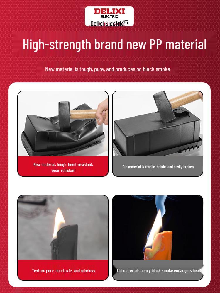 Delixi Multifunctional Hardware Storage Box: Household, Industrial, Electrician-Grade Toolbox for Car-Mounted Use.