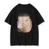Y2k Vintage Humorous Tshirt Swig Pig Gradient Buzz Cut Funny Hairstyle Emoji Tshirt Ummer Casual Streetwear Graphic T Shirts