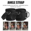 1 Pair Ankle Strap for Cable Machine Attachments Adjustable Indoor Gym Ankle Cuff with 4 D Ring for