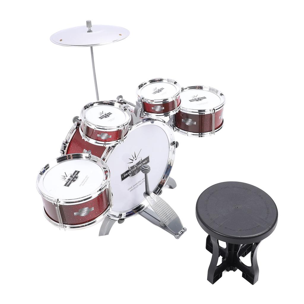 Kid Drum Set for Toddlers Jazz Drum Set for Kids 5 Drums Percussion Musical Instruments Toy