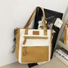 Japanese Trend Versatile Shoulder Bag Female College Students Class Commuter Handbag Fashion Contrasting Color Junior High School Make-up Bag
