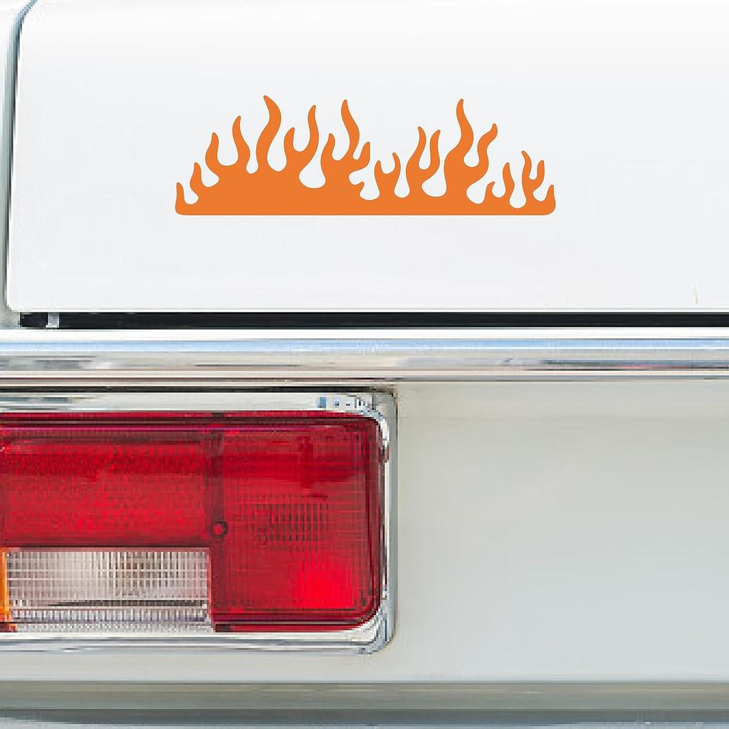 GORGECRAFT 4 Styles Flame Reflective Sticker Vinyl Racing Sports Flame Stripe Decal Waterproof Reflective Car Stickers for Golf Cart Off-Road