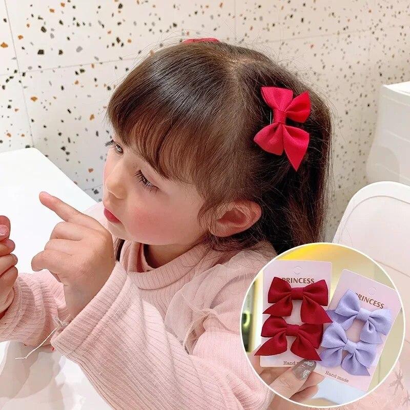 Neue 2 stücke Koreanische Kinder Bogen Haar Clips Nette Mädchen Prinzessin Braid Haar Headwear Mädchen Kinder Haar Zubehör