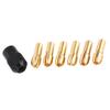 6pcs Brass Material Collet Chuck Sleeves M8x0.75 Cap Drill Chuck Collet Nut Set  Fast Chucking