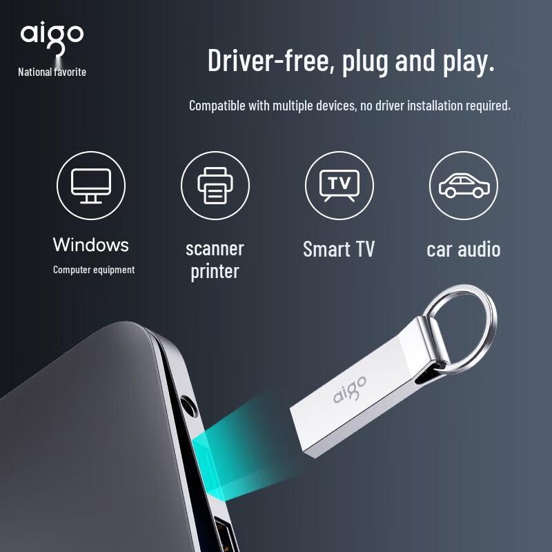 AIGO U210 8GB USB 2.0 Mini Metal Flash Drive