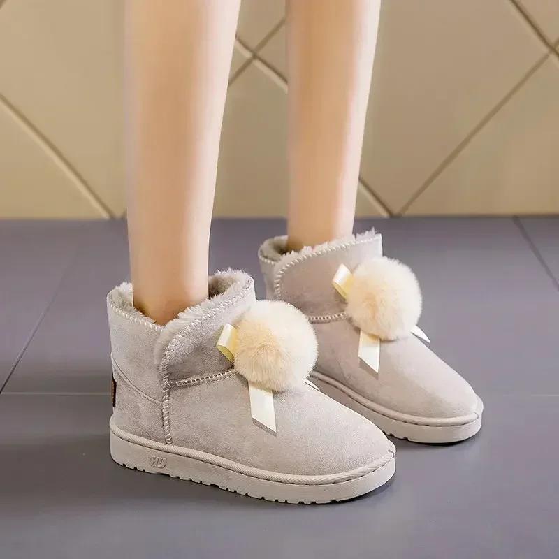 

Fashion Chunky Ladies Snow Boots Fashion 2024 Female Shoes Kawaii Cute Platform Large Size Warm 39 Boot Winter Novelty Spring Autumn Hot 35