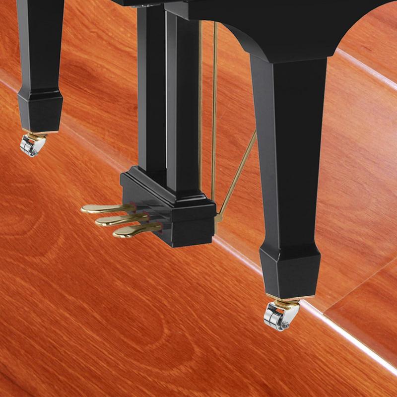 Upright Piano Wheels Casters Rust Resistant Metal Furniture Caster Safe Durable Plate Casters Piano Accessories For Bookshelves