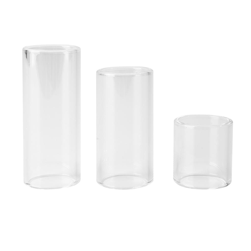 3Pcs Guitar Slide Glass Finger Slider Instrument Accessory for Playing Performance