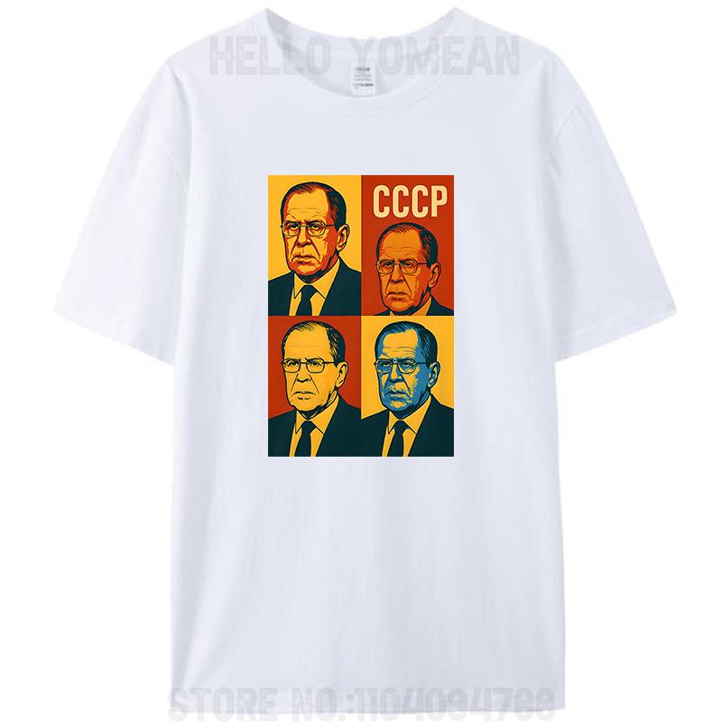 Soviet Union CCCP Retro SSSR Lavrov Women Men's Cotton T-Shirt Tee Shirts Tops