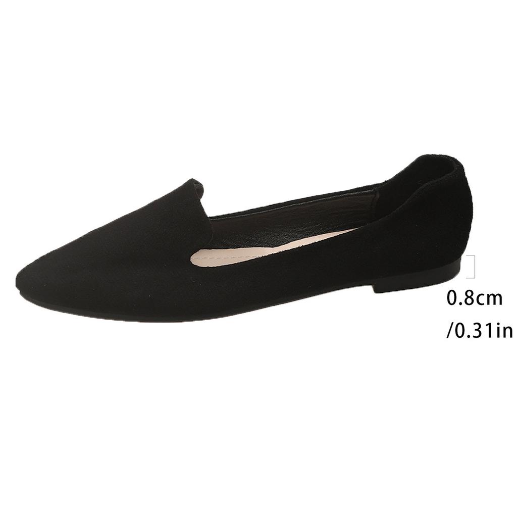 Large size single shoes 22 spring and autumn new casual flat pointed beanie shoes