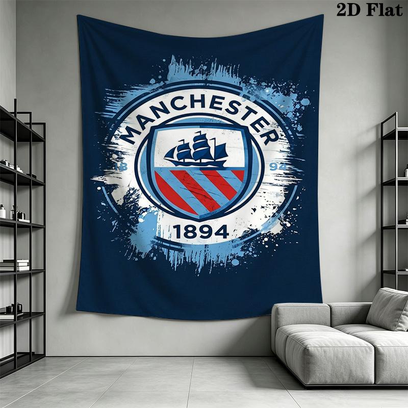 Manchester Football Club Crest Threepiece Set 1 Duvet Cover 2 Pillowcase Without Core Soft And Comfortable Bedding Set