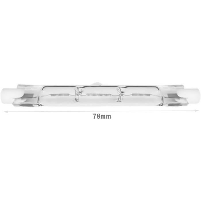 Lampe halogène dimmable - ledlux - r7s - 78mm - 80w - blanc chaud 2700k