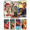 Vintage Stalin USSR CCCP Phone Case For iPhone 17 Pro Max 16 15 11 13 12 14 Pro Max Mini 15 16 Plus 16e 17 Air Cover