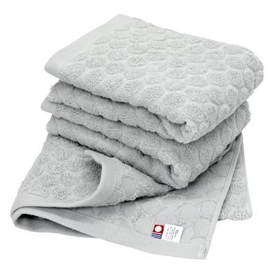 Imabari Towel Certified Face Towel Hiorie Dot Set of 3 Grey Made in Japan Jacquard Značka Imabari Bavlna Bavlna Polka Dot Pattern 100%