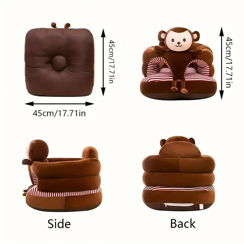 1pc Adorable Cartoon Youngsters Sofa Chair - Soft Cotton, Thickened & Sturdy for Youngsters's Safe Learning To Sit & Play - Portable, Easy To Assemble