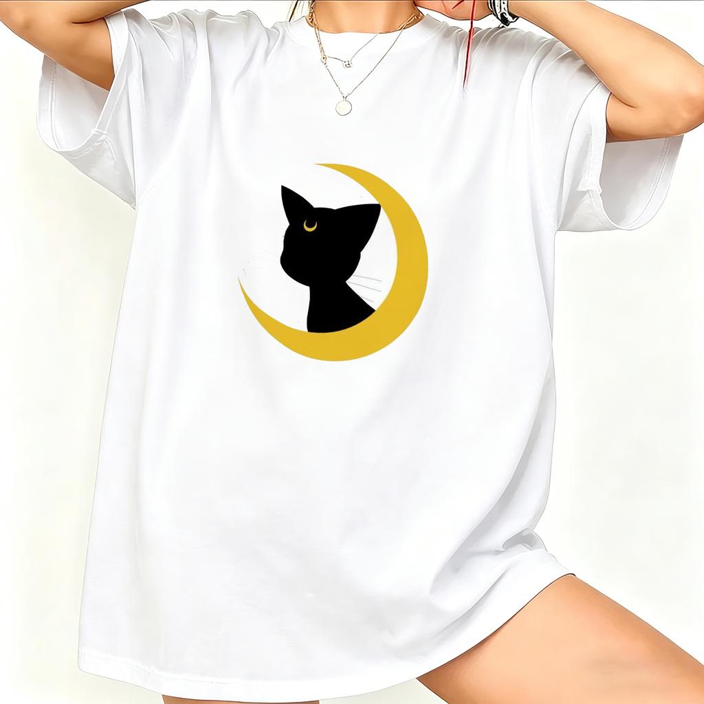 Sailor Moon Retro 90s Anime Graphic T Shirt Summer Cotton Unisex Unisex Tee Streetwear Casual Trend Short Sleeve Couple Hip Hop Top