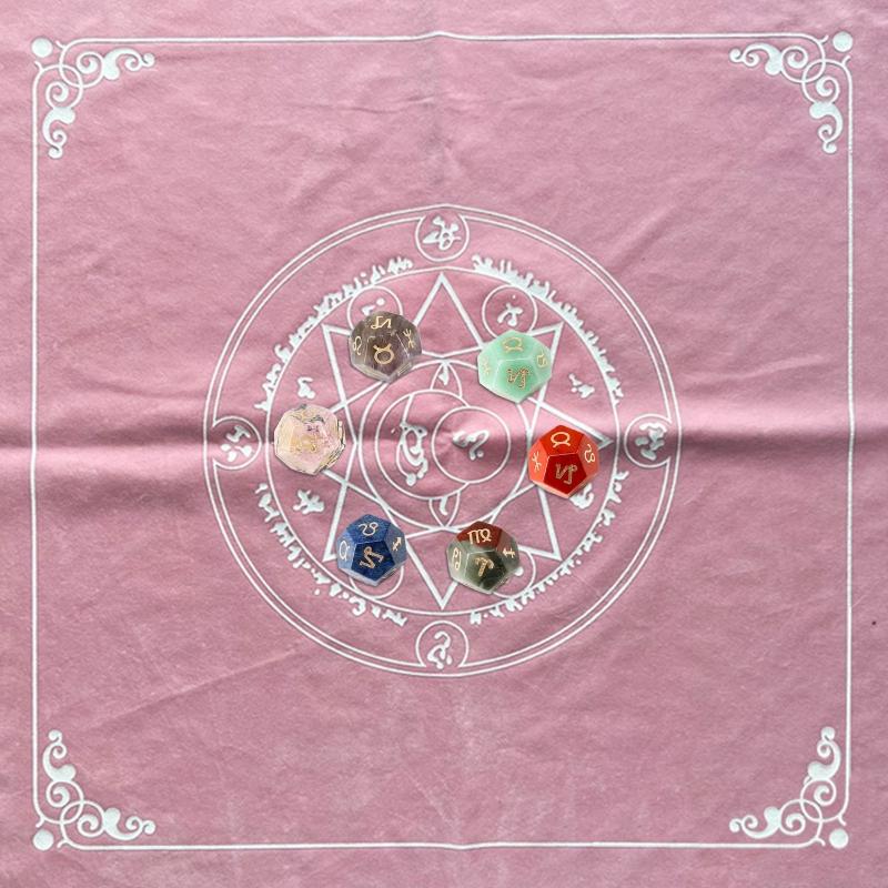 Square Flannel Tarot Altar Cloth Card Board Game Astrology for Oracle Card Pad Table Cover Card Mat Divination Tableclot