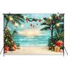 Mocsicka Summer Ocean Background For Photography Beach Tree Gift Birthday Backdrop Party Supplies Decoration Photo Studio Banner