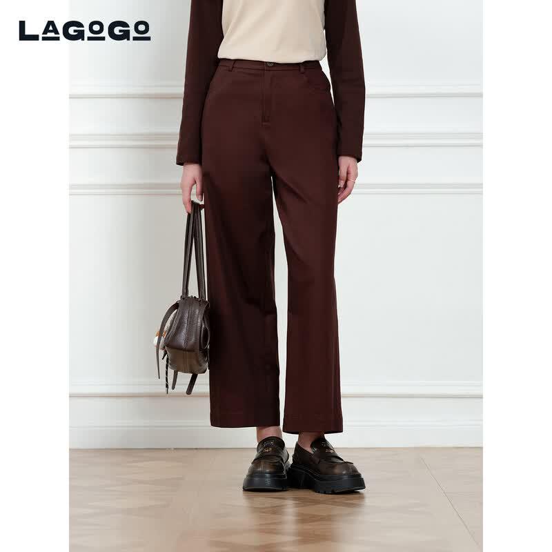 LAGOGO High-Waist Wide-Leg Pants L