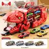 3-in-1 Transforming Dinosaur Toy Car Set for Kids Aged 3-5 with Mini Car Storage