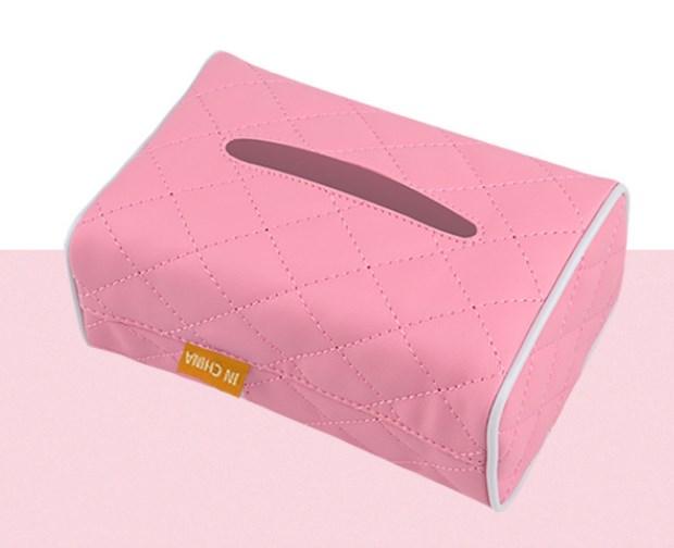 

Чехол для автомобильного контейнера для салфеток, солнцезащитный козырек, спинка кресла, подвесной тип, автомобильный контейнер для салфеток, подлокотник, чехол для хранения полотенец, универсальный чехол из искусственной кожи розовый