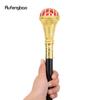 Red Ball Type Golden Walking Cane Fashion Decorative Walking Stick Gentleman Elegant Cosplay Cane Knob Crosier 93cm