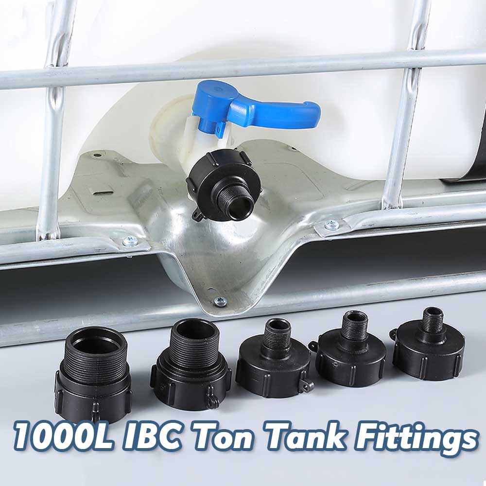 1/2" 3/4" 1" 1.5" 2" 3" 4" IBC Water Tank Conver Adapter Fine X Coarse Thread 1000L Ton Barrel Garden Irrigation Valve Fittings