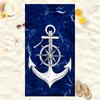 Coastal Wave Floral Letter Beach Towel Oversized Soft Microfiber Bath Towel For Beach Party Swimming Holiday   Gym Towel