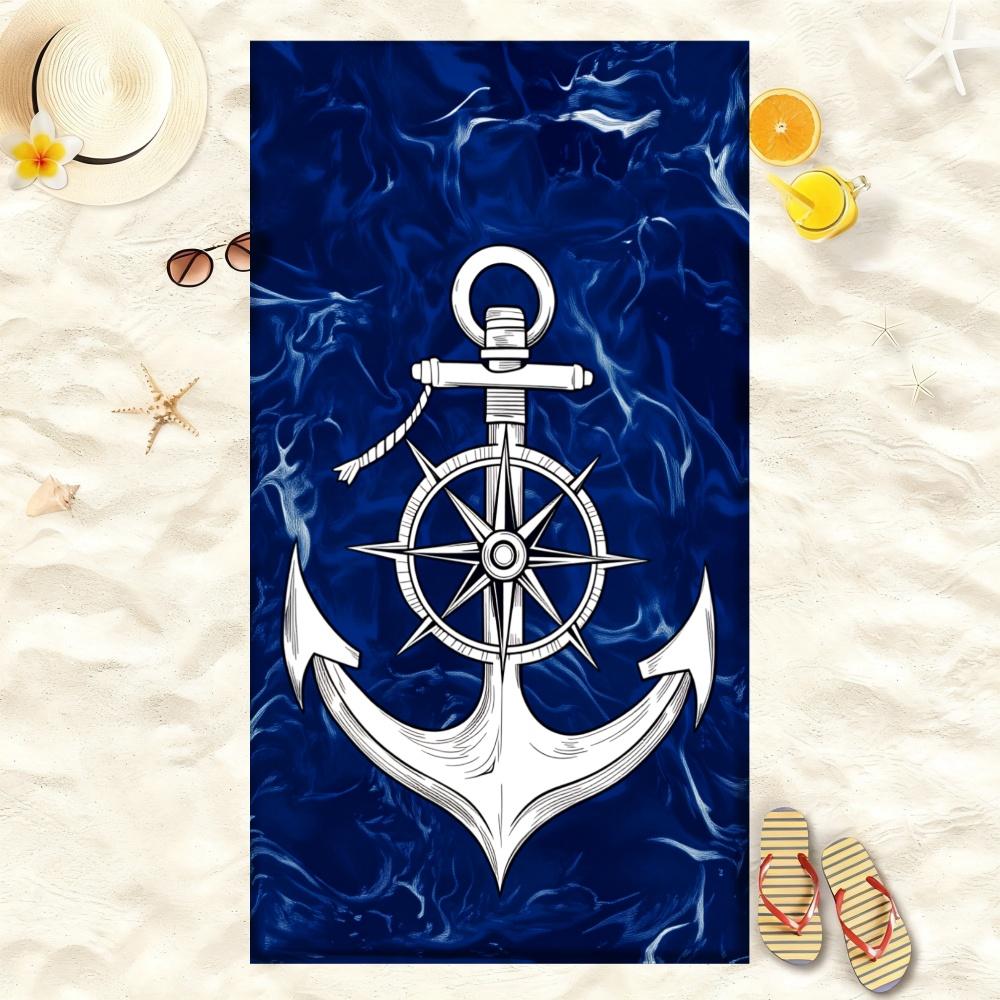 Coastal Wave Floral Letter Beach Towel Oversized Soft Microfiber Bath Towel For Beach Party Swimming Holiday Gym Towel 70x140cm