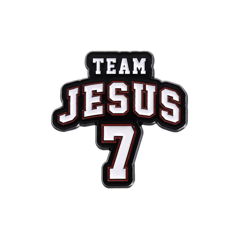 

HALLOWED BE THY GAINS Enamel Pins Custom JESUS IS THE ANSWER Brooches Lapel Badges Jewelry Gift for Believer Friends