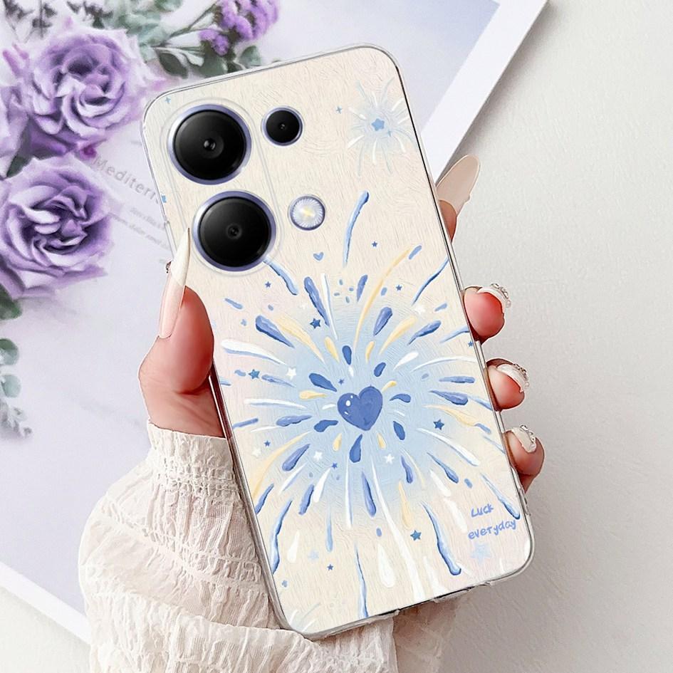 Pro pouzdro Xiaomi Redmi Note 13 Kryt Note 13 Pro Populární malovaný květinový měkký silikonový kryt na telefon Pro Redmi Note13 Pro 4G 5G Funda