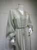 AB453 Puff Sleeve Cardigan: Elegant Long Dress & Robe Set with Hot Drill Accents