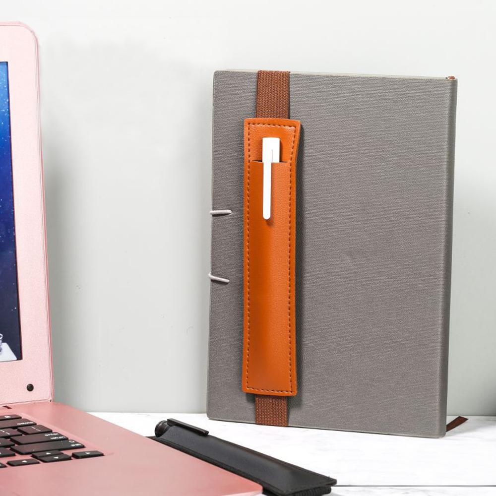 1pc Leather Adjustable Elastic Band Pen Holder, Pen Pouch For Planner, Pen Holder For Notebook, Notebook Pen Holder Wholesale