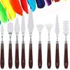 5-Piece Stainless Steel Palette Knife Set for Gouache and Oil Painting
