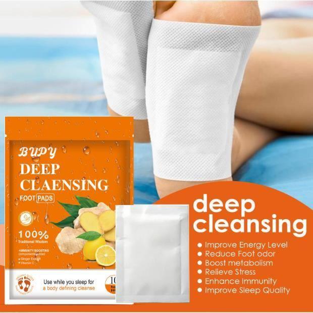 Patchs détoxifiants pour les pieds - Lot de 30 - Vegan - Soulagement du stress - Favorise le sommeil