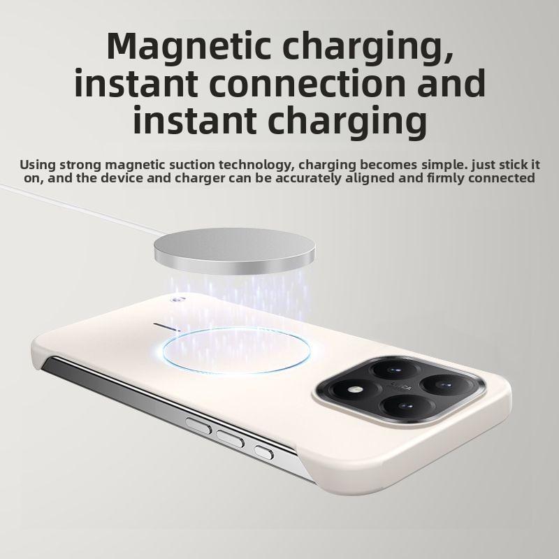Original For Magsafe Ultrathin Frameless Phone Case For Xiaomi 15T 14T Pro 17 Pro Max POCO X8 ProMax F8 Ultra M8 Pro Matte Cover