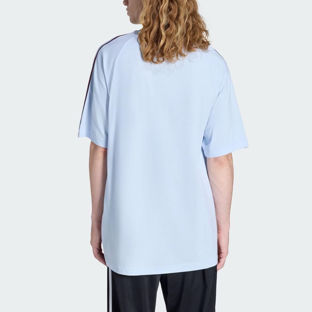 Adidas Originals Britcore Ringer Loose Fit Round Neck Sports Short Sleeve T-Shirt Men Tops HZ3831