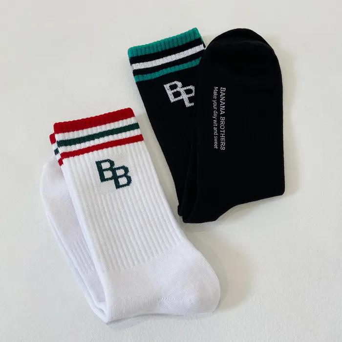 [2SET] Bromance Color Block Ringle Sporty Socks 2 Colors