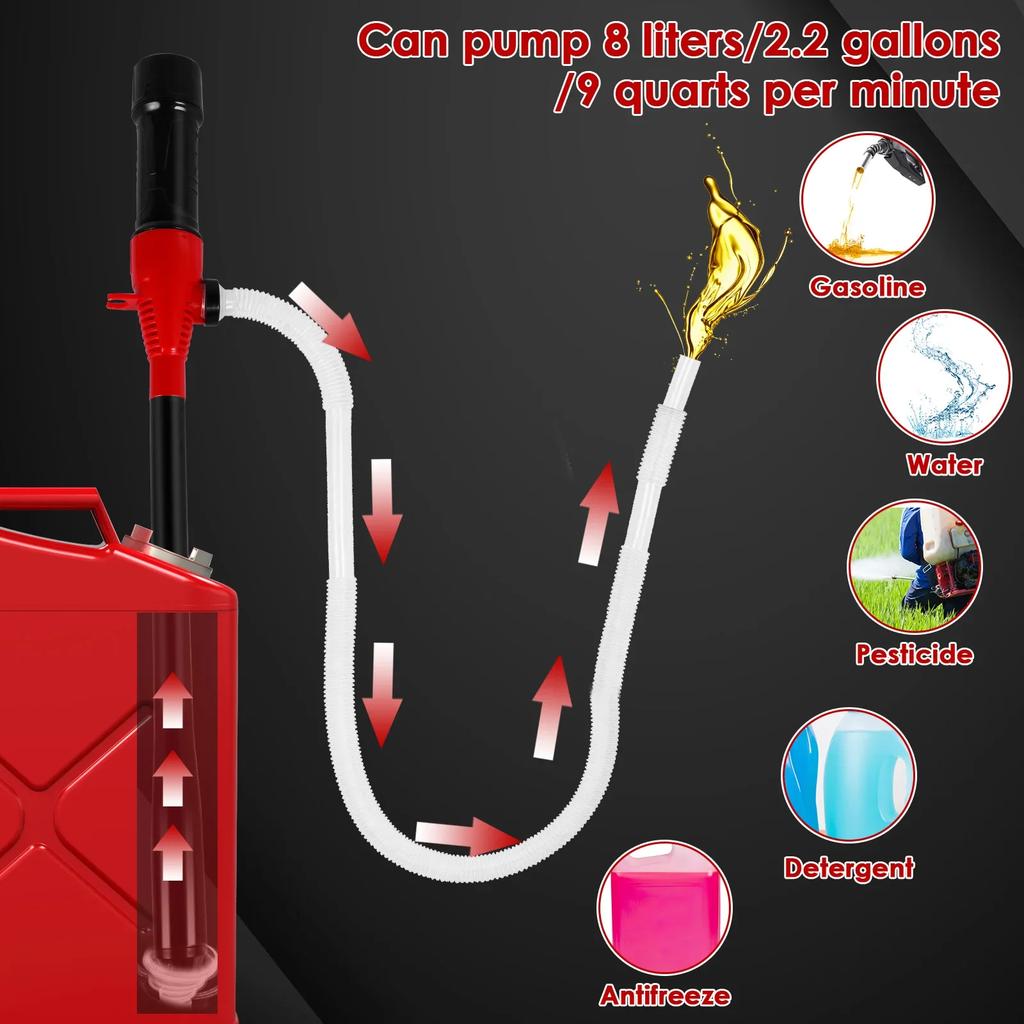 Liquid Transfer Pump Battery Operated Siphon Liquid Extractor Pump 2.2 Gallons Per Min Portable Water Diesel Fuel Transfer Pump