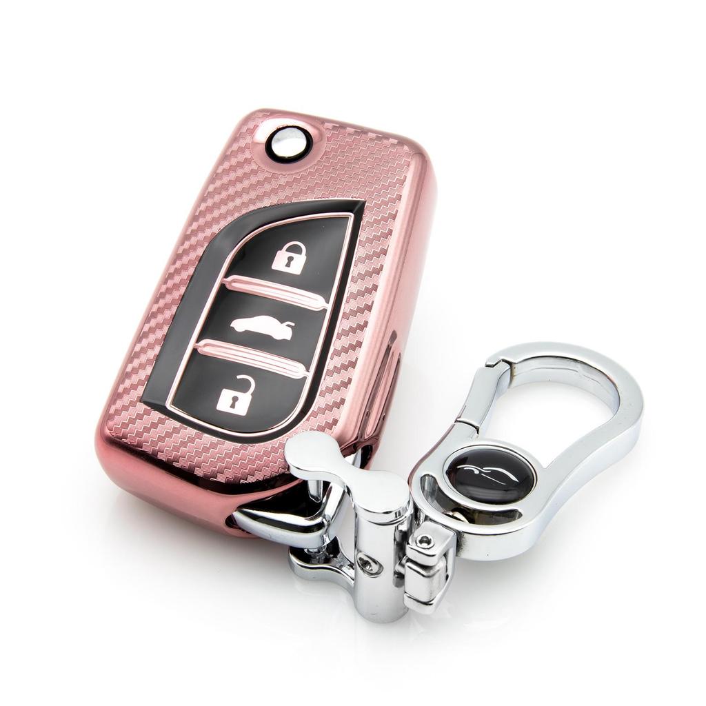 Toyota Corolla/Camry/Reiz CHR Carbon Fiber Key Shell Protective Cover