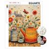 Beautiful Framed Pearl Painting Kit Garden House Flowers DIY 3D Bead Art Canvas Creative Wall Decor Gift for Adults