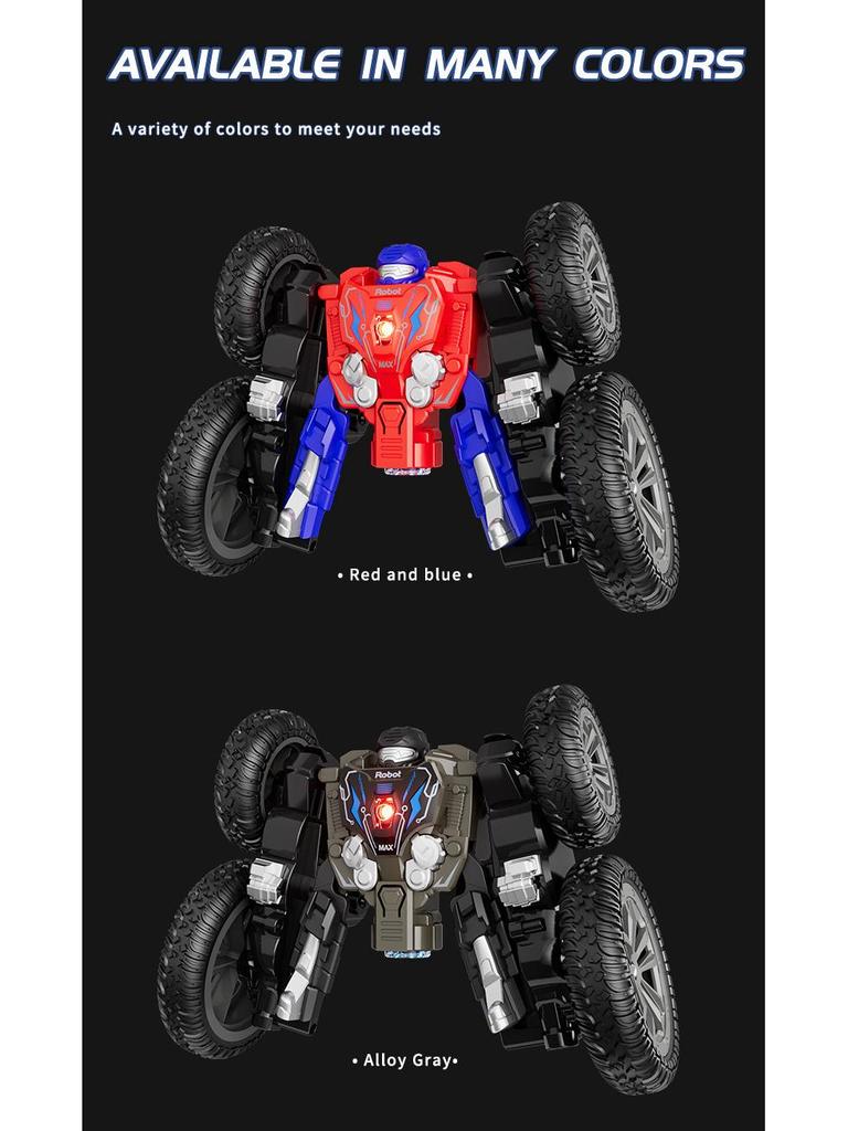 Dual-Sided Rotating Butterfly Stunt Robot Car with Transforming Spray and 2.4G Drift Remote Control