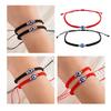 2 Pcs for Evil Eye String Bracelets Handmade Red Black String for Evil Eye Bracelet Wristband for Women Men Teen Girls B