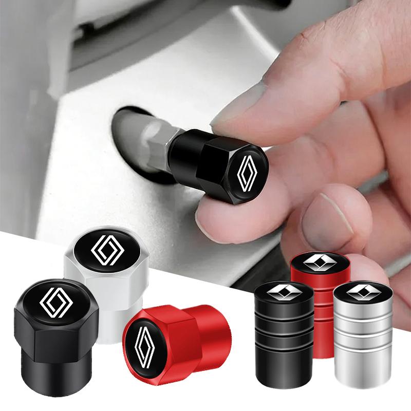 4Pcs Car Wheel Tire Valve Stem Cover Dustproof Cap For Renault Clio Sandero Captur Megane R5 4 E-tech Scenic Austral Rafale QM6 R888