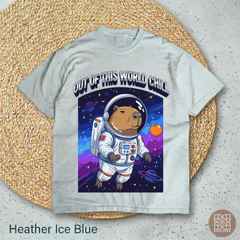 Cute Capybara Space Shirt | Out of This World Chill Tee | Funny Astronaut Capybara Sweatshirt | Cosmic Animal Hoodie | Space Lover Gift 130